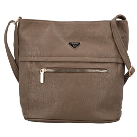 Stylová dámská koženková crossbody kabelka Isména, hnědá
