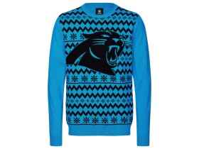 Forever Collectibles Pánská mikina Carolina Panthers NFL Big Logo Ugly Christmas Sweater Velikost: XL