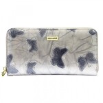 Luxusní dámská kožená lakovaná peněženka Gregorio Percis, stříbrná