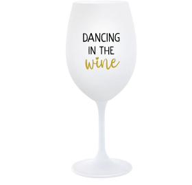 DANCING IN THE WINE - bílá sklenice na víno 350 ml