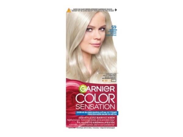 Garnier Color Sensation permanentní barva na vlasy S9 Stříbrná blond, 60+40+10ml
