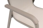 KETTLER BASIC PLUS stohovatelné, hliníkové křeslo - taupe / béžová