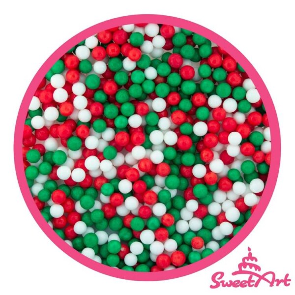SweetArt cukrové perly Christmas mix 5 mm (1 kg)