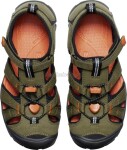 Dětské sandály Keen Seacamp II CNX youth dark olive/gold flame Velikost: