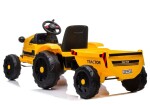 Mamido Dětský elektrický traktor s vlečkou T1 žlutý