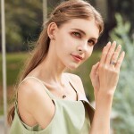 Stříbrné náušnice se zirkony Gladis, stříbro 925/1000, Stříbrná
