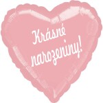 Balónek fóliový světle růžové srdíčko Krásné narozeniny ! Balonky.cz Balónek fóliový světle růžové srdíčko Krásné narozeniny ! Balonky.cz