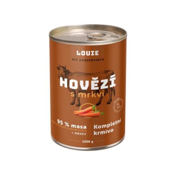 Louie konzerva Hovězí s mrkví Hmotnost: 1200g