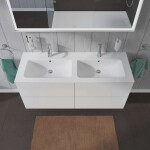 DURAVIT - L-Cube Umyvadlová skříňka 55x129x48 cm, 4 zásuvky, lesklá bílá LC625902222