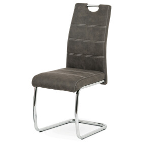 Jídelní židle, šedá, látka, HC-483 GREY3