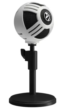 AROZZI SFERA bílo-černá / stolní mikrofon / všesměrový / USB (SFERA-WHITE)