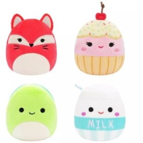 Squishmallows Micromallows 4-Pack Liška, Želva, Mlíčko, Dortík 6 cm