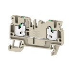 Weidmüller Z-series, Feed-through terminal, Rated cross-section: 2,5 mm², Tension clamp connection, Wemid, Dark Beige, ZDU 2.5 1608510000-100 100 ks