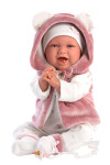 Llorens 74070 NEW BORN - realistická panenka miminko se zvuky a měkkým látkovým tělem - 42 cm