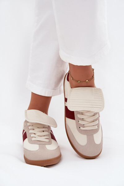 Nízké Dámské Tenisky S Ohnutým Jazykem Bordó Ardira 36