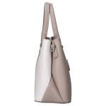 Moderní dámská koženková kabelka do ruky Lynette, tmavě béžová