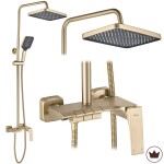 REA - Sprchový set JOE Brush Gold REA-P5656