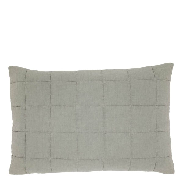 Chic Antique Prošívaný povlak na polštář Aix Vintage Opal 40 × 60 cm, zelená barva, šedá barva, textil