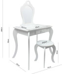 DumDekorace Moderní dětský toaletní stolek v bílé barvě