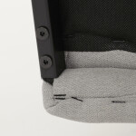 Židle jídelní, světle šedá látka, černé kovové nohy