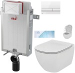 ALCADRAIN Renovmodul - předstěnový instalační systém s bílým tlačítkem M1710 + WC Ideal Standard Tesi se sedátkem SoftClose, AquaBlade AM115/1000 M1710 TE1