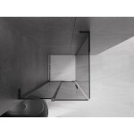 MEXEN/S - Velar L sprchový kout, posuvné dveře 100 x 100, grafit, černá 871-100-100-43-70