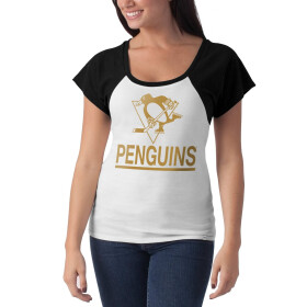 47 Brand Dámské tričko Pittsburgh Penguins Big Time Slim Fit Raglan T-Shirt Velikost: