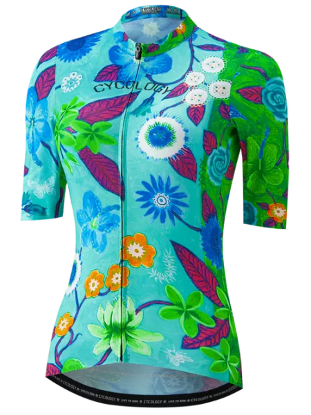 Cyklodres CYCOLOGY Aloha Aqua Reborn, dámský, krátký rukáv (Motiv Aloha Aqua, velikost S)
