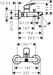 HANSGROHE - Logis Vanová baterie, chrom 71400000
