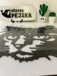 3D samolepka na zeď ze dřeva kočka 10 Rozměr (cm): 38 x 36, Dekor: Černá