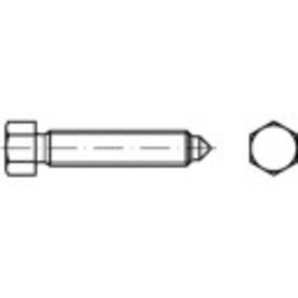 TOOLCRAFT 109044 šestihranné šrouby M6 12 mm vnější šestihran DIN 564 ocel 100 ks