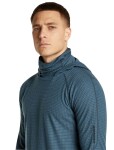ICEBREAKER Mens Merino 400 RealFleece Grid Pulover Hood, Abyss (vzorek) velikost: M