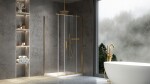 REA/S - Sprchová kabina Montana Gold Brush 100x80 KPL-K2507