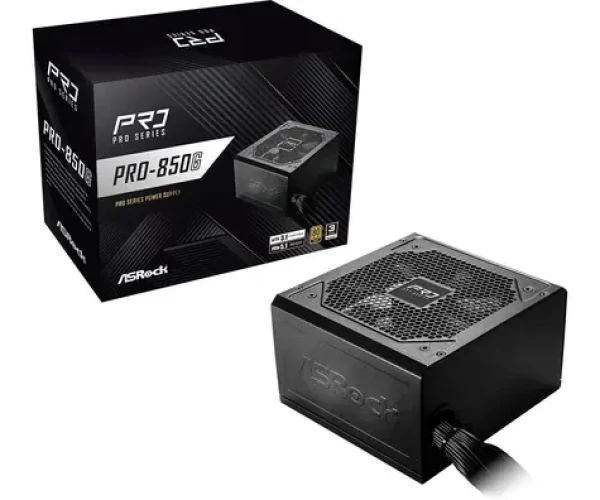 ASRock PRO-850G černá / Zdroj ATX / 850 W / 80 PLUS Gold / ATX 3.1 / 120 mm (PRO-850G)
