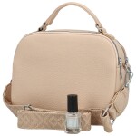 Trendy dámská koženková crossbody kabelka Badamia, pudrová