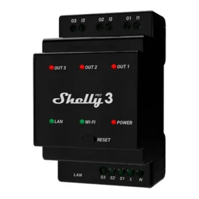 Shelly Pro 3 spínací modul na DIN lištu