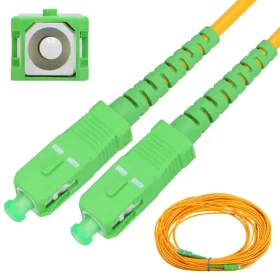 Extralink SC/APC-SC/APC žlutá / Optický patch kabel / Jednomódový / Simplex / G652D / 10 m