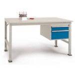 Manuflex LD1113.6011 ESD ESD pracovní stůl UNIDESK s kaučuk deska, rezedově zelená RAL 6011, Šxhxv = 2000 x 800 x 720-73