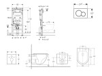 GEBERIT - Duofix Set předstěnové instalace, klozetu Oudee a sedátka softclose, tlačítko Sigma01, alpská bílá SANI11CA3195