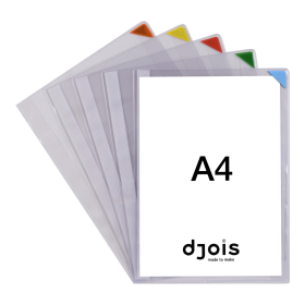 Djois samolepicí kapsa - Kang Easy Clic, A4, nepermanentní, mix barev, 5 ks