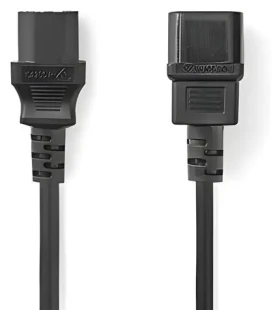 Nedis napájecí kabel IEC-320-C14 - IEC-320-C13 černá / Napájecí kabel / Přímý / Poniklované konektory / 3 m (CEGP10500BK30)
