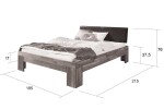 BRADOP Dubová manželská postel Iva L601