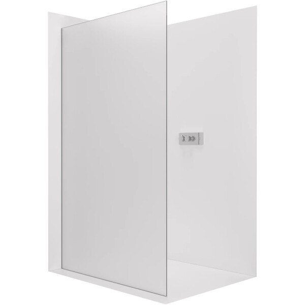CERANO Sprchová zástěna Walk-in Crystal L/P - 8 mm - bezvzpěrový systém - chrom, mléčné sklo - 80x200 cm
