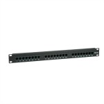 Intellinet 24-Port Cat6a Patchpanel geschirmt 1HE Kabeleinführung 90° abgewinkelt schwarz 24 portů patch panel 483 mm (1