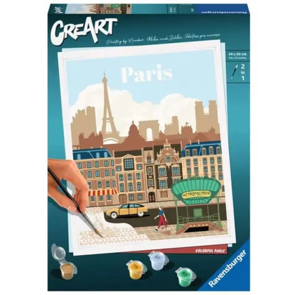 Ravensburger CreArt Barevná Paříž – malování podle čísel