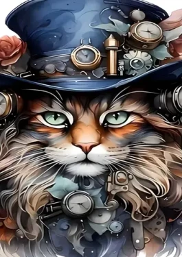 NORIMPEX Diamantové malování Steampunková kočka