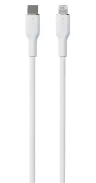 Puro Soft bílá / Datový kabel USB-C - Lightning / MFi / 12W / 1,5m (PUCAPLTUSBCICONWHI)