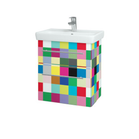 Dřevojas - Umyvadlová skříňka GO SZZ2 55 - Individuální odstín dle RAL/NCS / Úchytka T02 / Individuální odstín dle RAL/NCS 148430B