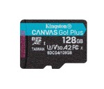 Kingston MicroSDXC karta 128GB Canvas Go! Plus, R:200/W:160MB/s, Class 10, UHS-I, U3, V30, A2 + Adaptér EDF_443749