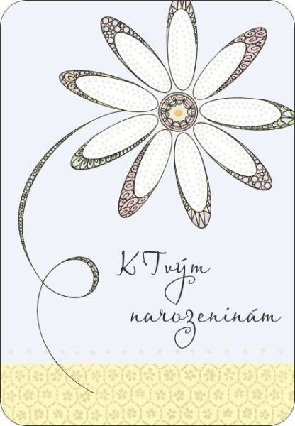 Přání AR - Květ s ražbou